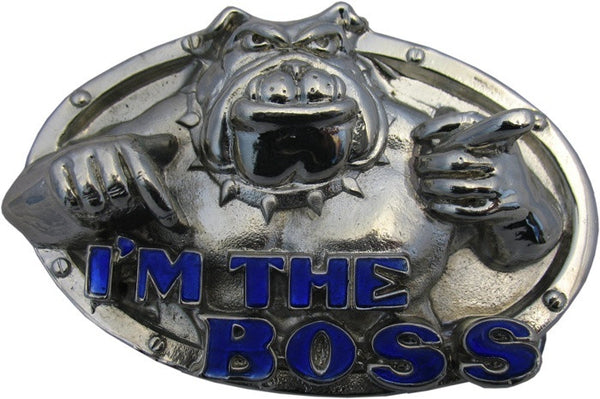 Belt Buckle - Silver Bulldog "Boss"